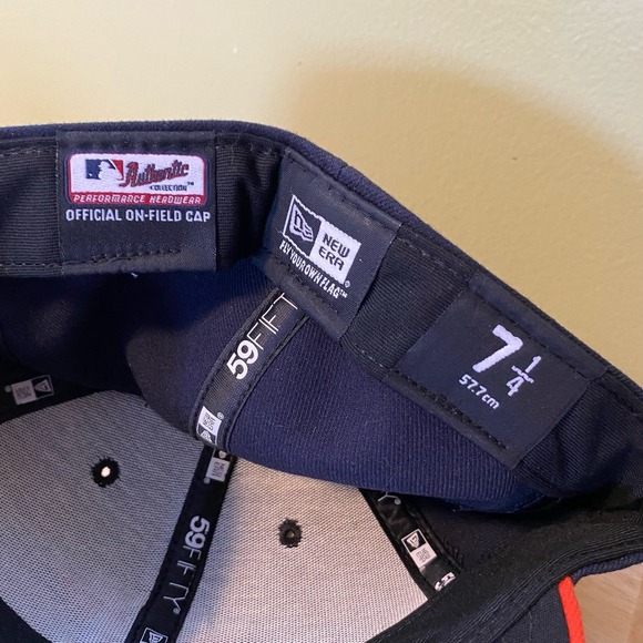 New Era Fitted Baseball Hat 7 1/4 Houston Astros - Picture 2 of 4